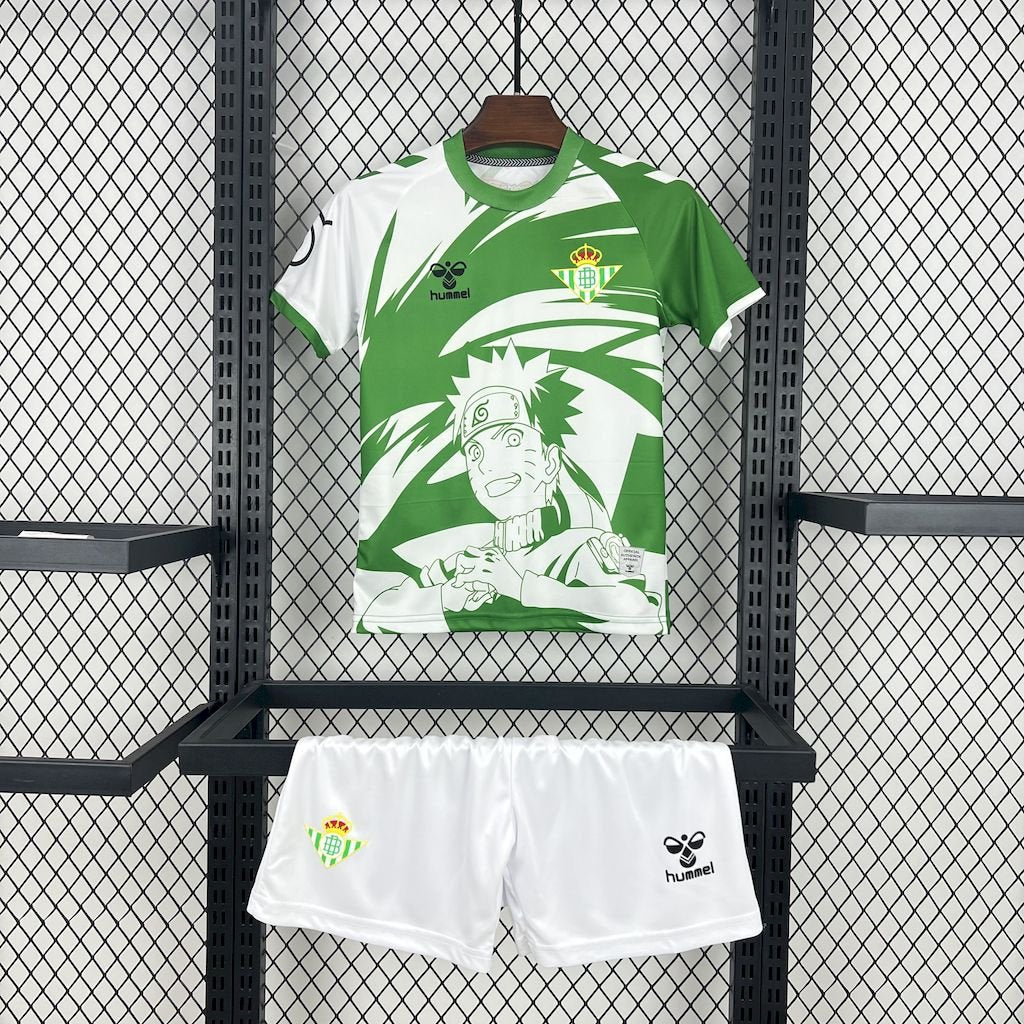 Real Betis 2025/26 Hummel x Limited - edition Naruto Kids Kit - FutStore