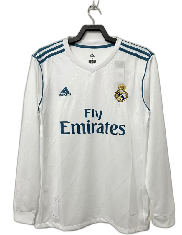 Real Madrid 17/18 I Home Jersey - Long Sleeve Retro Version - FutStore