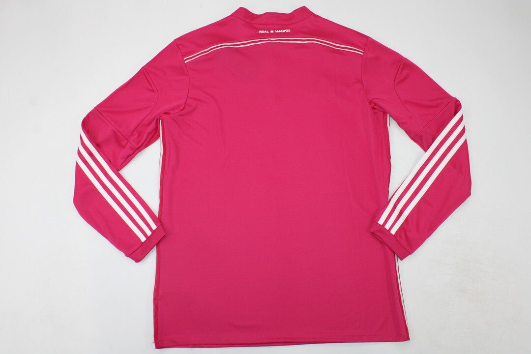 Real Madrid 2014/15 Pink Jersey Long Sleeve Retro - Patch Champions - FutStore