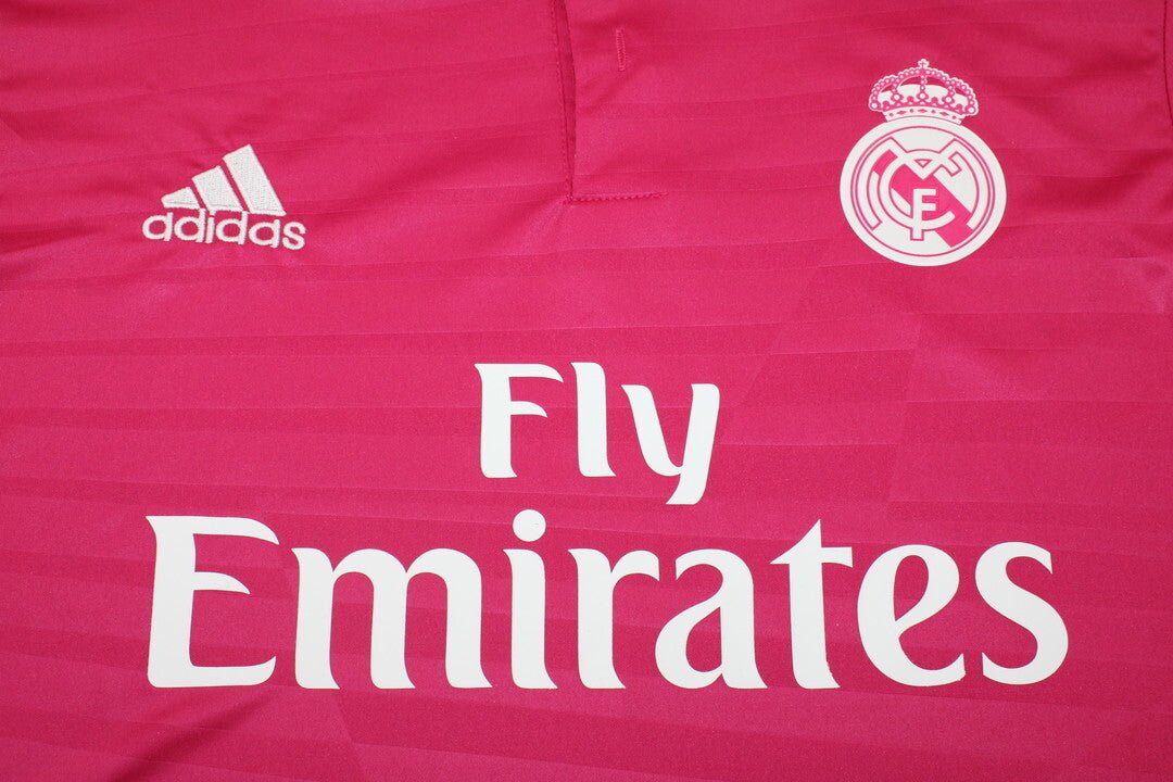 Real Madrid 2014/15 Pink Jersey Long Sleeve Retro - Patch Champions - FutStore