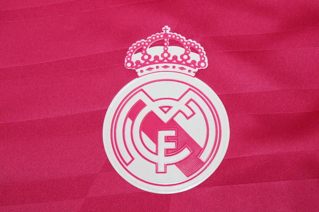 Real Madrid 2014/15 Pink Jersey Long Sleeve Retro - Patch Champions - FutStore