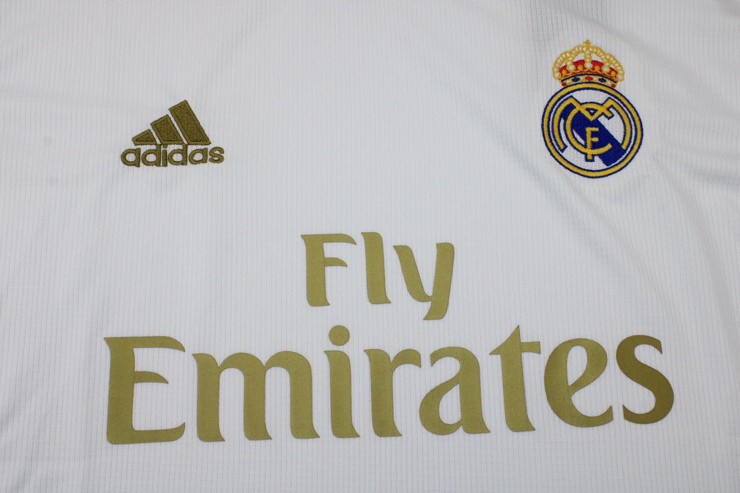 Real Madrid 2019/20 Jersey Long Sleeve Retro - Patch Champions - FutStore