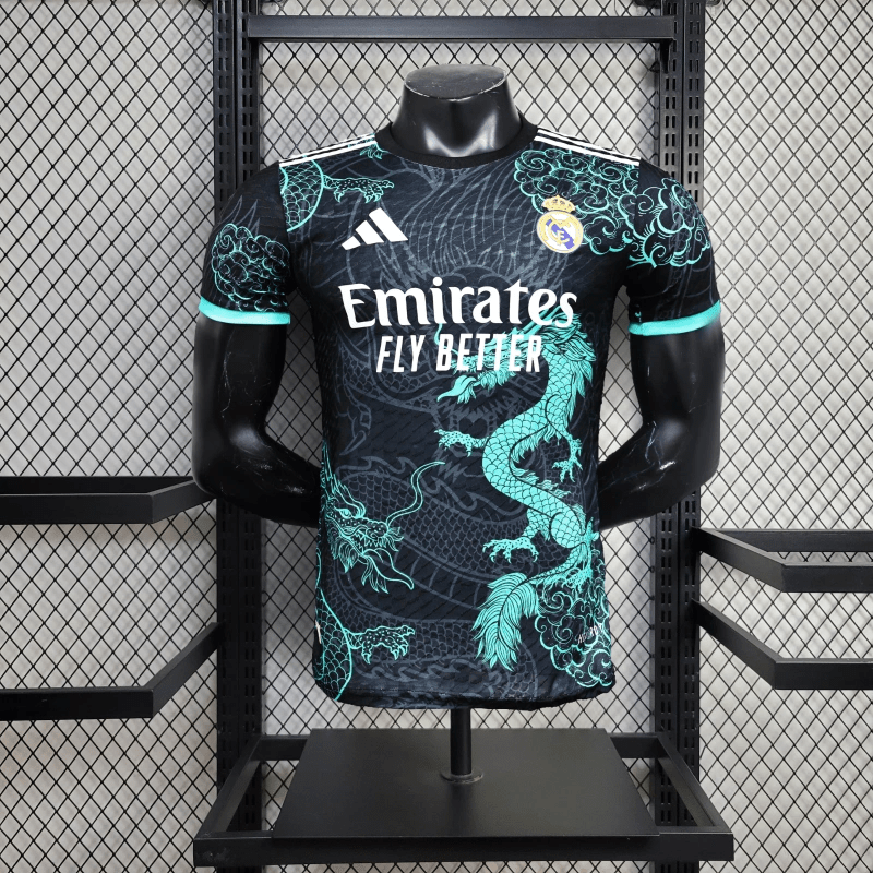 Real Madrid 25/26 Special Edition Jersey - Black and Light Blue - Player Version - Slim Fit - FutStore
