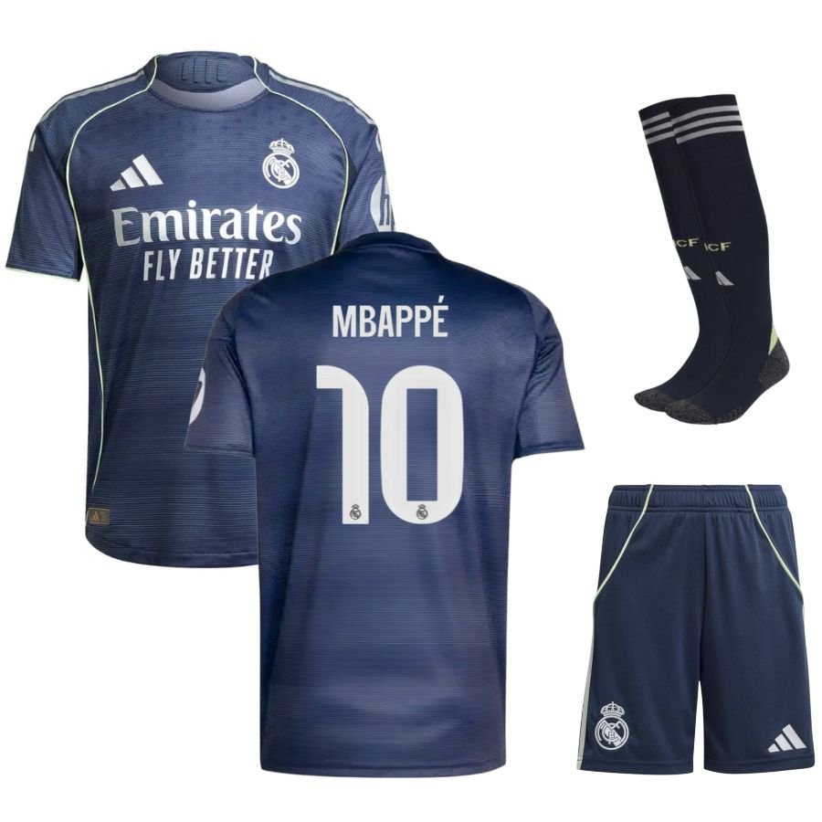 Real Madrid Away Kit Kids 2025/26 Mbappe - FutStore