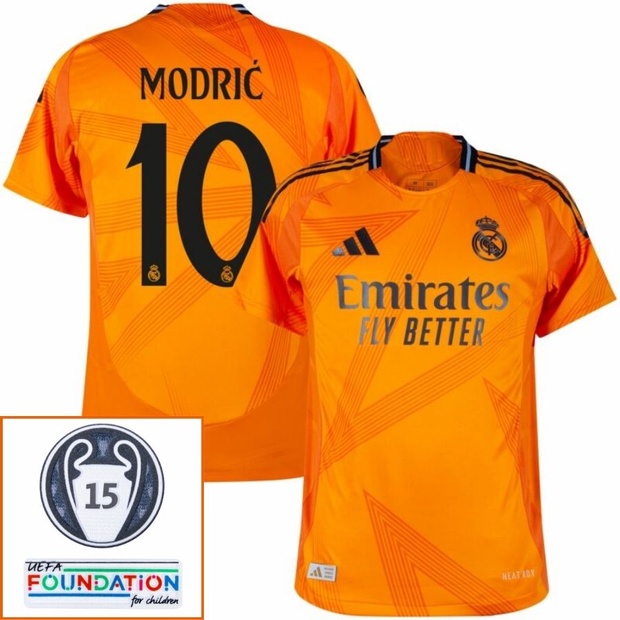Real Madrid Modric 10 Away Fan Jersey 2024/25 Patches UCL UEFA Foundation (Official Printing) - FutStore
