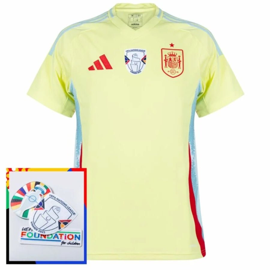 Spain Away Fan Jersey 2025/26 Euro 2024 & Foundation Tournament Patches (Official Printing) - FutStore