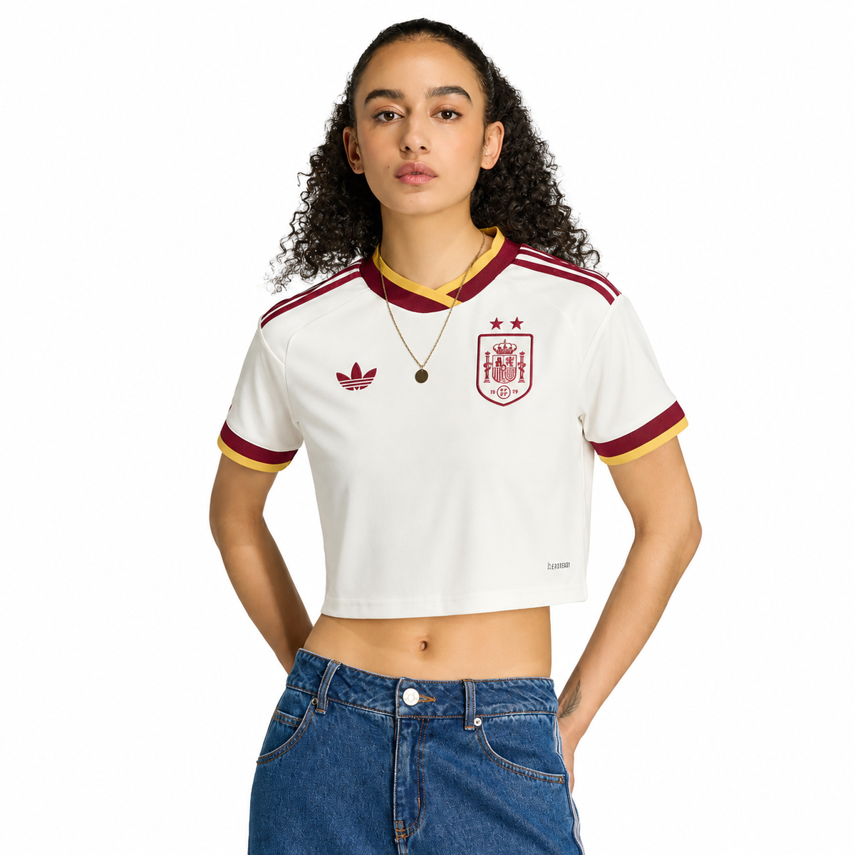 Spain Women's Away Cropped Jersey 2026 World Cup Champions - 2 Stars - FutStore