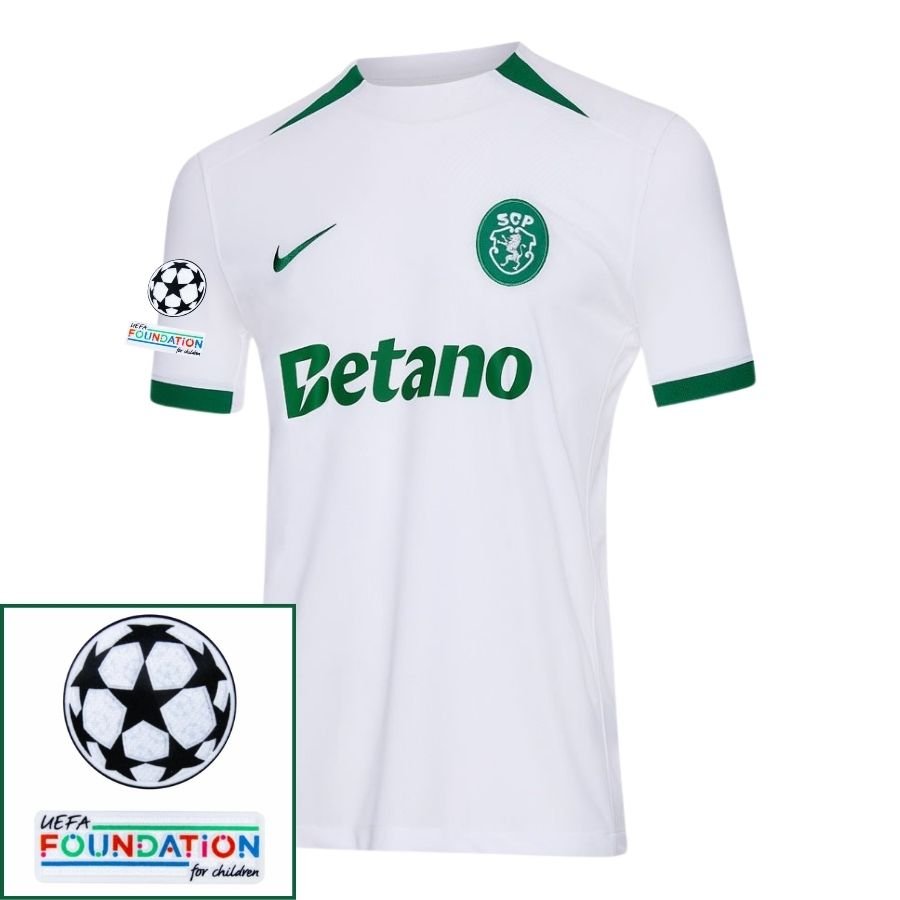 Sporting CP Fan Jersey Away 2024/25 Patches UCL UEFA Foundation (Official Printing) - FutStore