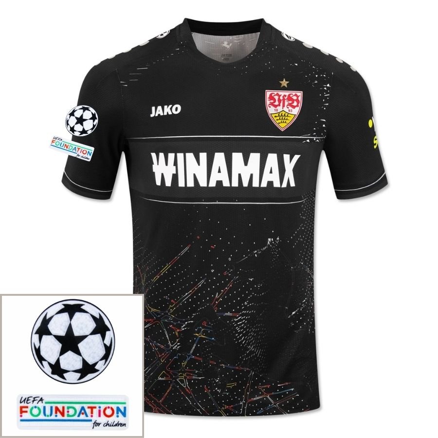VfB Stuttgart Third Fan Jersey 2024/25 Patches UCL UEFA Foundation (Official Printing) - FutStore